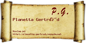 Planetta Gertrúd névjegykártya